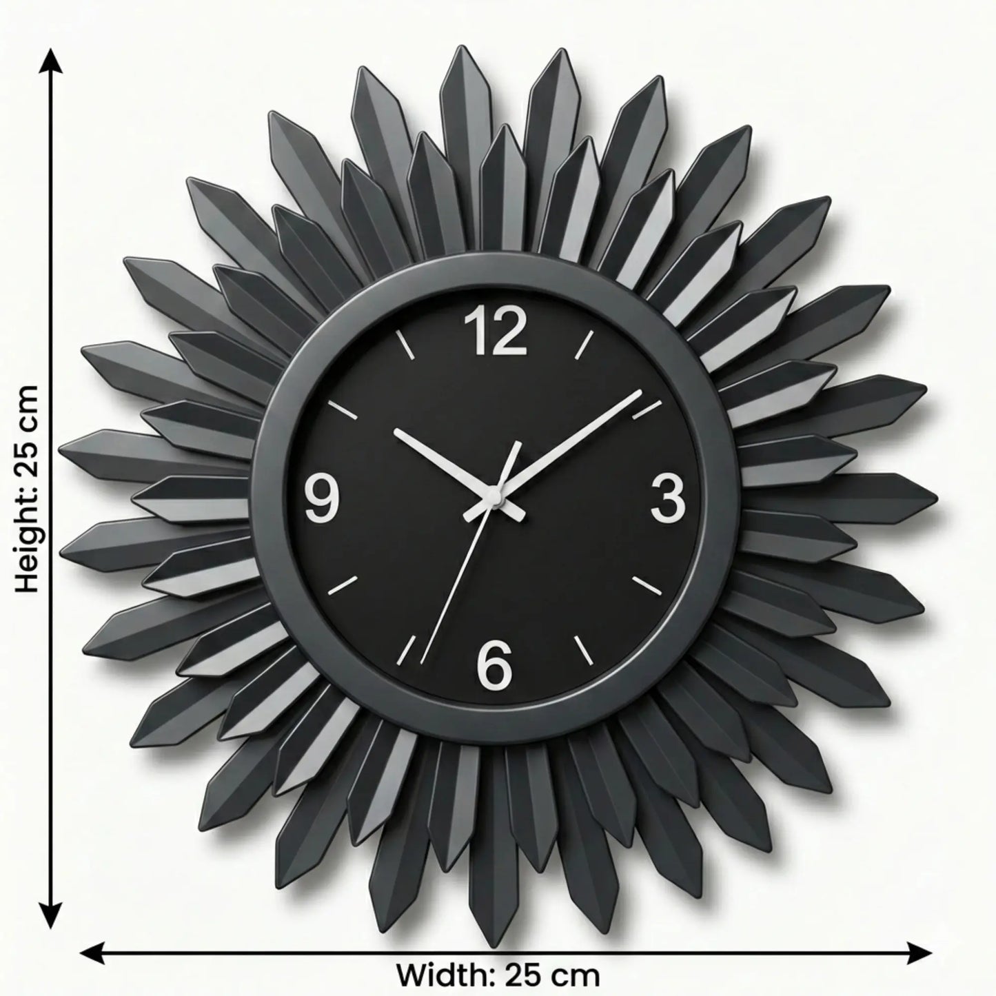 Emfogoo Silent Sunburst Wall Clock
