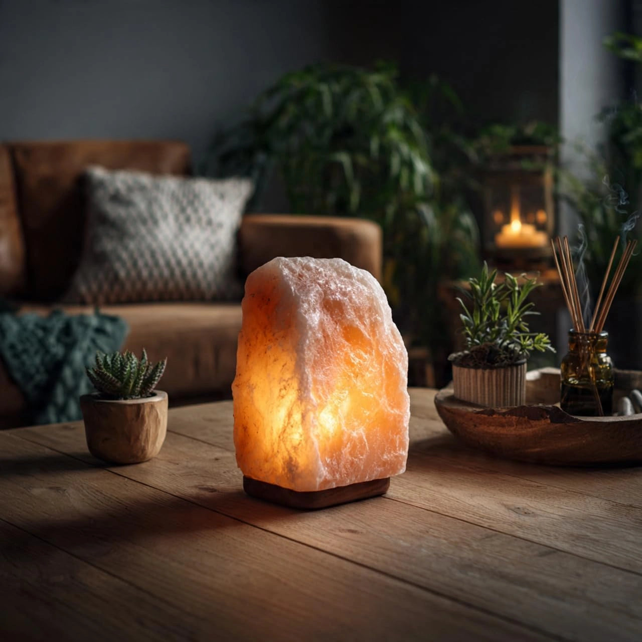 Himalayan Salt Lamp Pink Crystal Rock Light with Free 3 PIN Cable and Bulb