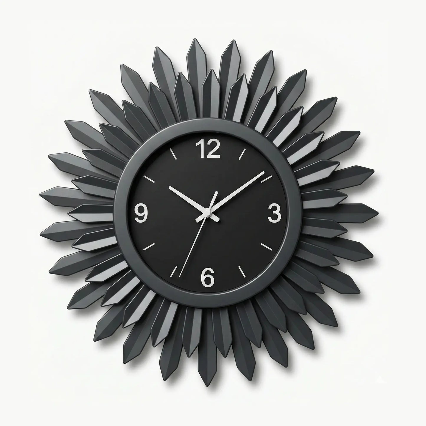 Emfogoo Silent Sunburst Wall Clock