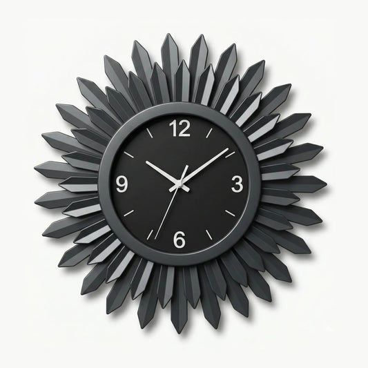 Emfogoo Silent Sunburst Wall Clock