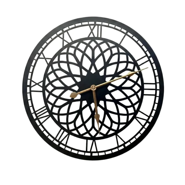 Clokary Round Mandala Metal Wall Clock