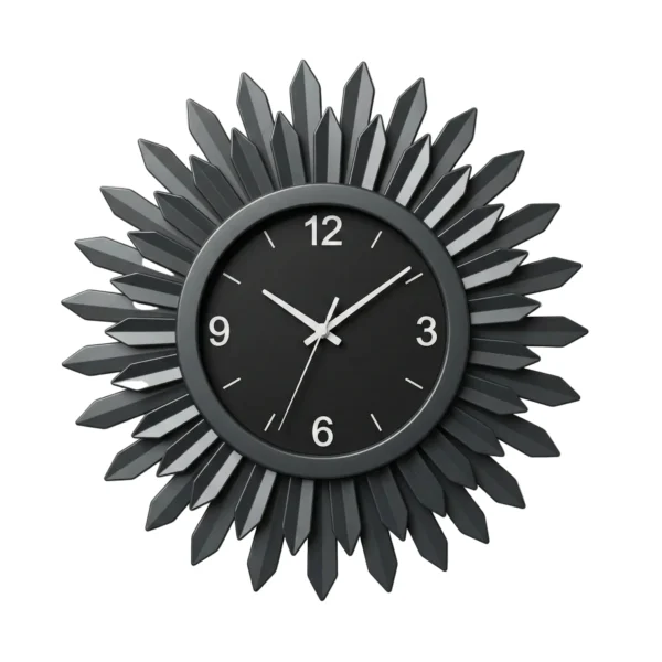 Clokary Round Sunburst Wall Clock